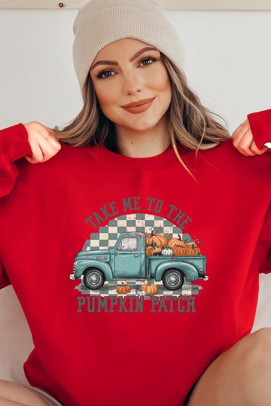 Take Me To The Pumpkin Patch Fleece Sweatshirts-Charmful Clothing Boutique