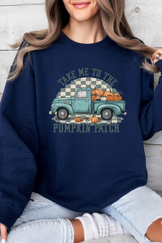 Take Me To The Pumpkin Patch Fleece Sweatshirts-Charmful Clothing Boutique