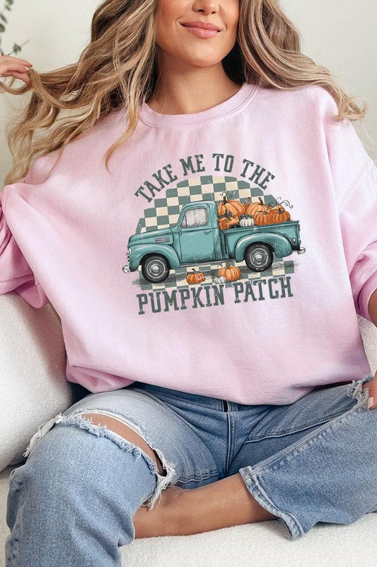 Take Me To The Pumpkin Patch Fleece Sweatshirts-Charmful Clothing Boutique