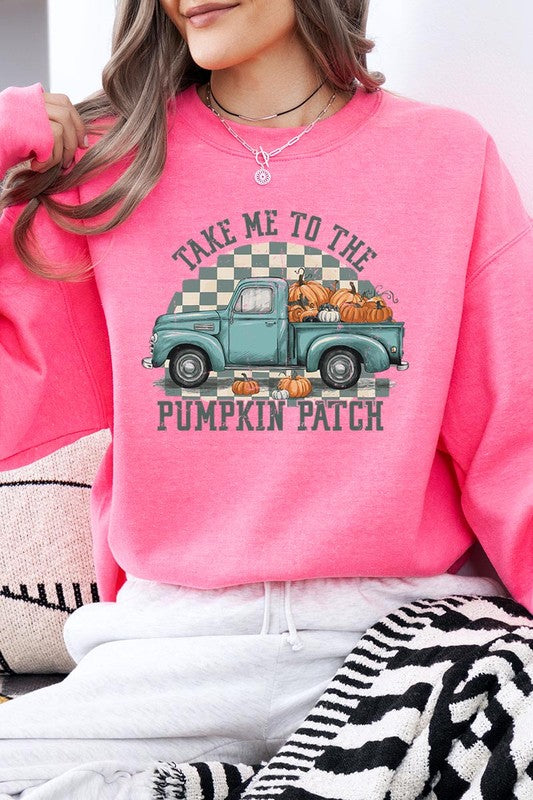 Take Me To The Pumpkin Patch Fleece Sweatshirts-Charmful Clothing Boutique