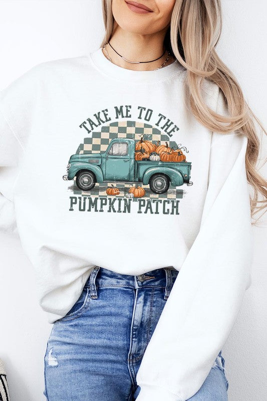 Take Me To The Pumpkin Patch Fleece Sweatshirts-Charmful Clothing Boutique