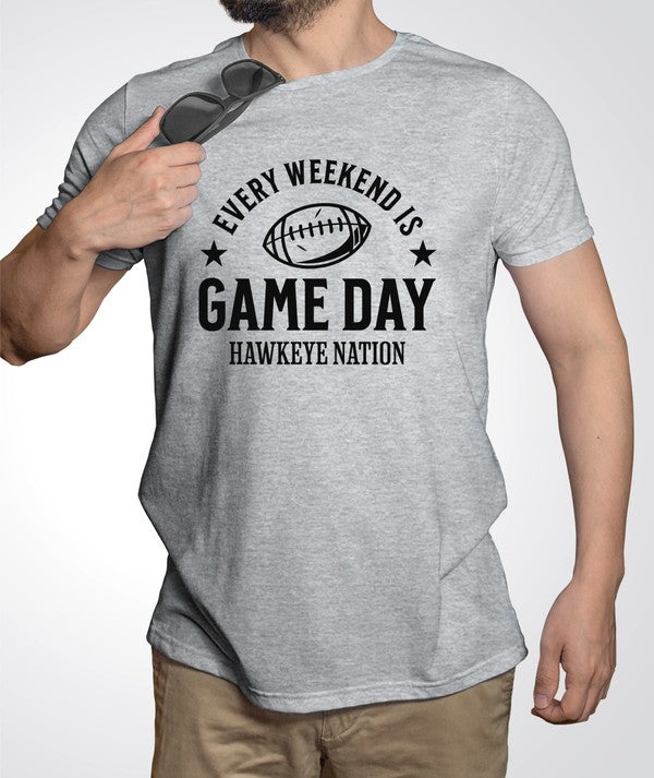 Gameday Hawkeye Nation Graphic Crew Tee-Charmful Clothing Boutique