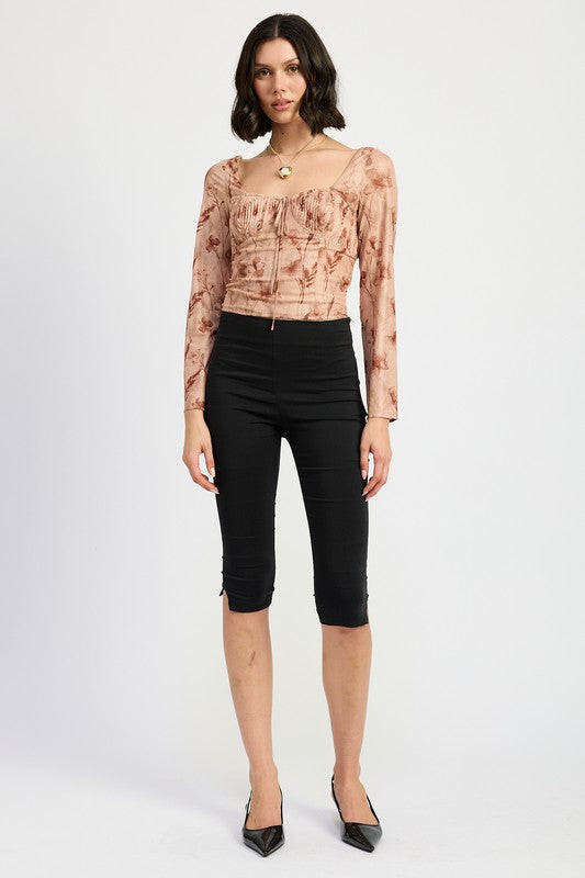 SWEETHEART SQUARE NEKC FLORAL TOP-Charmful Clothing Boutique