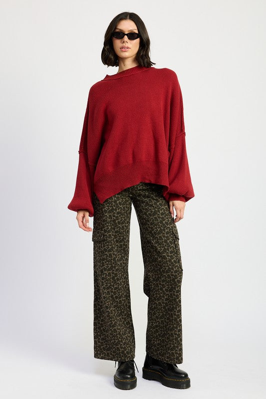 MID RISE WIDE LEG CARGO PANTS-Charmful Clothing Boutique