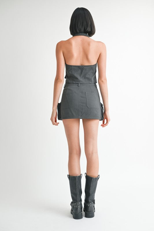 WRAPPED HALTER NECK TOP-Charmful Clothing Boutique