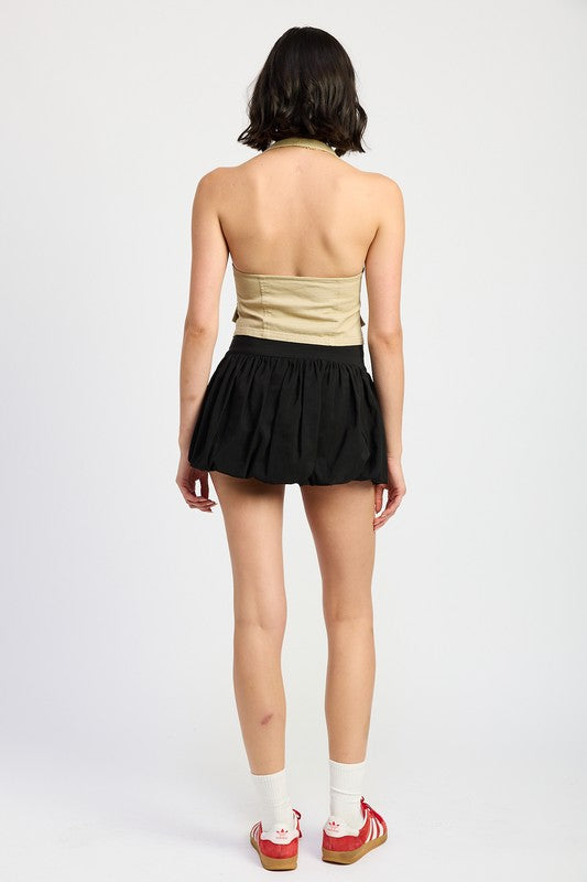 WRAPPED HALTER NECK TOP-Charmful Clothing Boutique