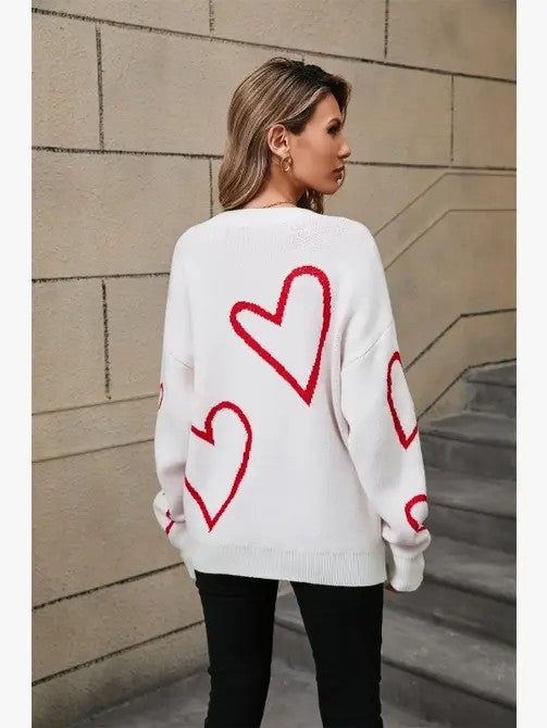 Heart sweater-Charmful Clothing Boutique