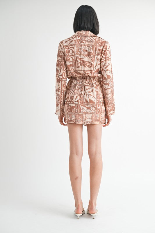 WRAPPED BUTTON UP MINI DRESS-Charmful Clothing Boutique