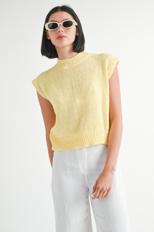 SLEEVELESS SWEATER TOP-Charmful Clothing Boutique