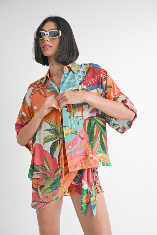 OVERSIZED CAMP SHIRT-Charmful Clothing Boutique