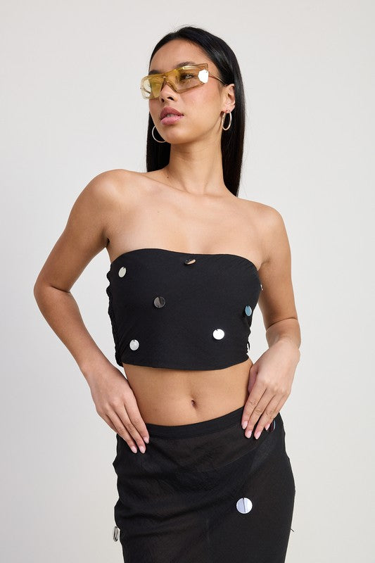 CROPPED BIAS TUBE TOP-Charmful Clothing Boutique