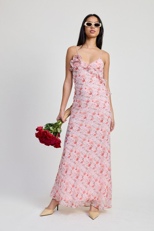 SPAGHETTI STRAP MAXI DRESS-Charmful Clothing Boutique