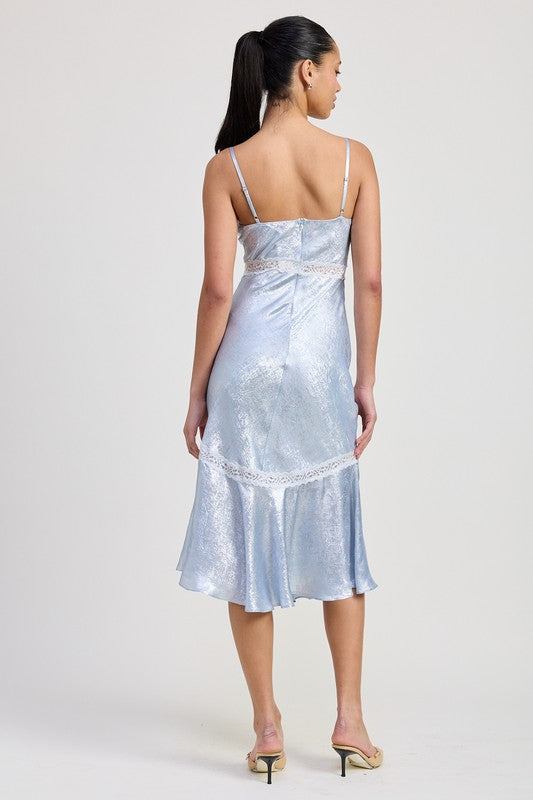 LACE TRIM MIDI SLIP DRESS-Charmful Clothing Boutique