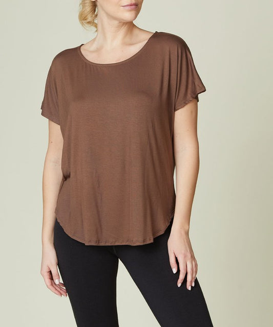 BAMBOO CASUAL DOLMAN SLEEVE TOP-Charmful Clothing Boutique