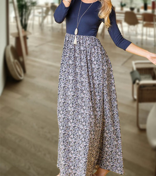 Ditsy Floral Maxi Dress-Charmful Clothing Boutique