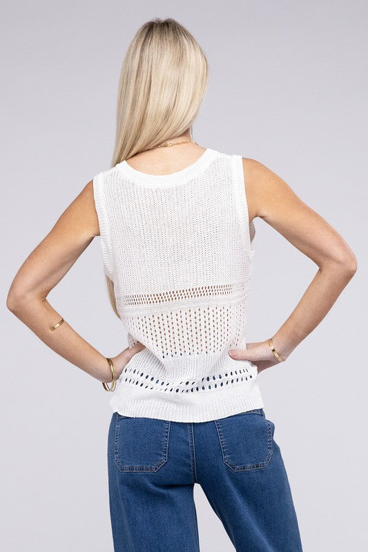 Hole Knitted Vest-Charmful Clothing Boutique