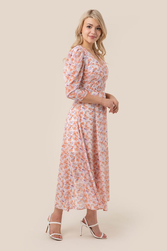 V neck maxi dress-Charmful Clothing Boutique