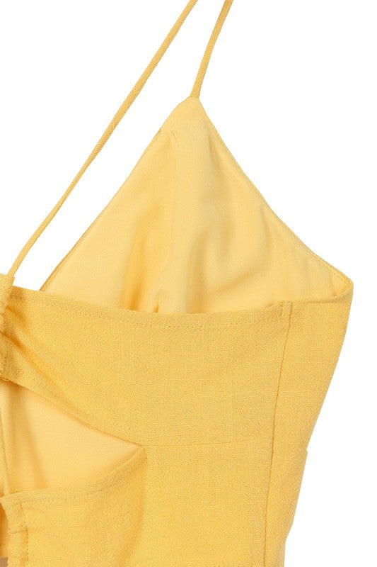 SL yellow crop tank top-Charmful Clothing Boutique