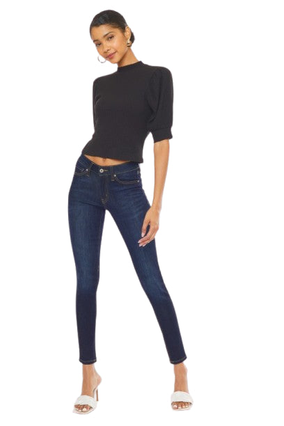 Kan Can Mid Rise Basic Super Skinny Jeans-Charmful Clothing Boutique