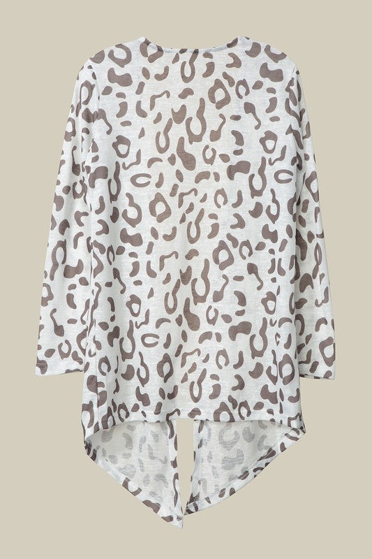 Leopard open cardigan-Charmful Clothing Boutique