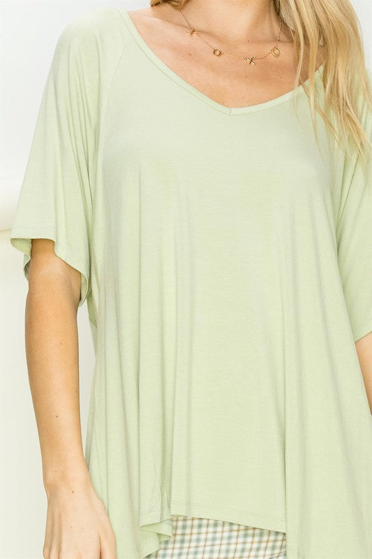 At Rest Oversized Short Sleeve Top-Charmful Clothing Boutique