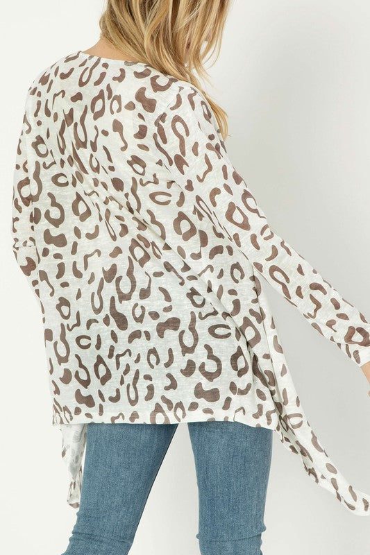 Leopard open cardigan-Charmful Clothing Boutique