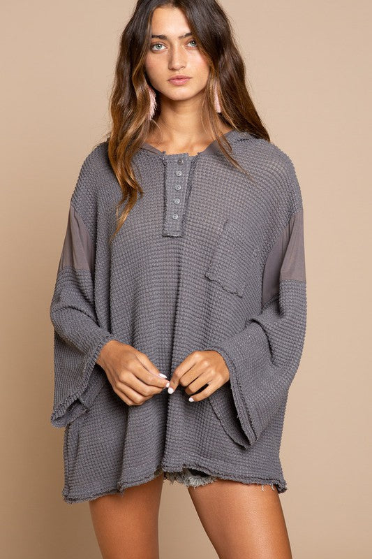Bell Sleeve Oversized Fit Sweater Top-Charmful Clothing Boutique