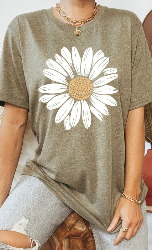 Daisy Graphic Tee-Charmful Clothing Boutique