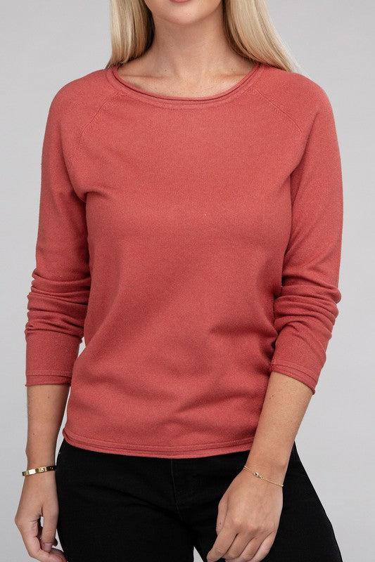 Viscose Round Neck Basic Sweater-Charmful Clothing Boutique