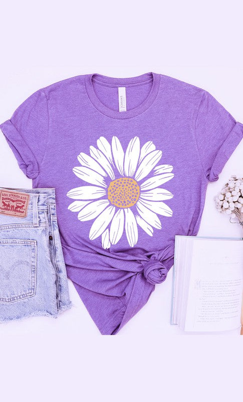 Daisy Graphic Tee-Charmful Clothing Boutique