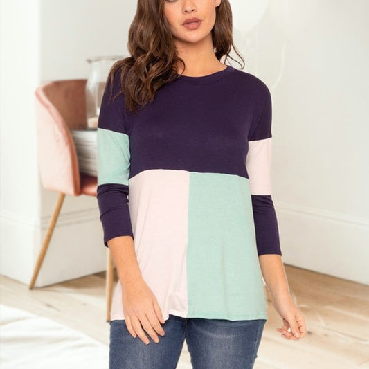 Color Block Tunic-Charmful Clothing Boutique