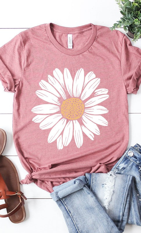 Daisy Graphic Tee-Charmful Clothing Boutique