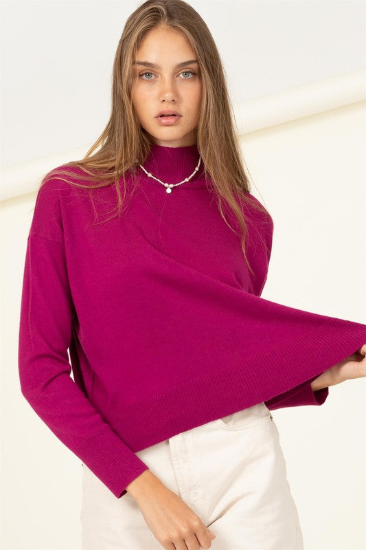 Warm Personality High-Neckline Sweater-Charmful Clothing Boutique