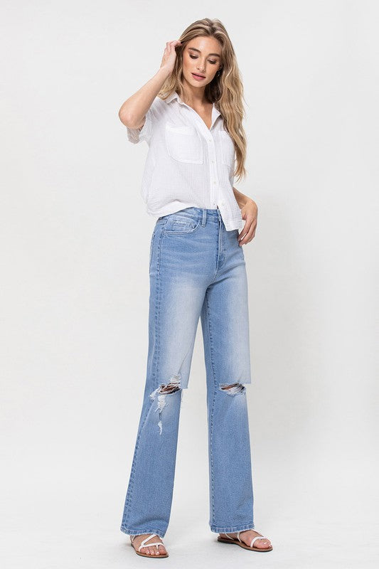 High Rise Vintage Flare Jeans-Charmful Clothing Boutique