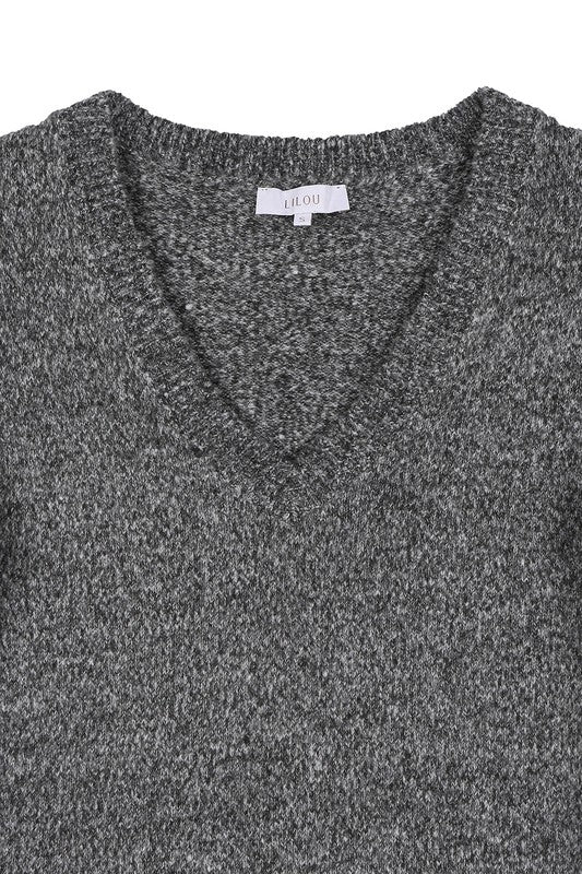 V-Neck Sweater Maxi Dress-Charmful Clothing Boutique