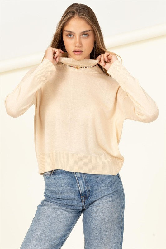 Warm Personality High-Neckline Sweater-Charmful Clothing Boutique