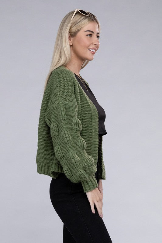 Open Front Drop Shoulder Cardigan-Charmful Clothing Boutique