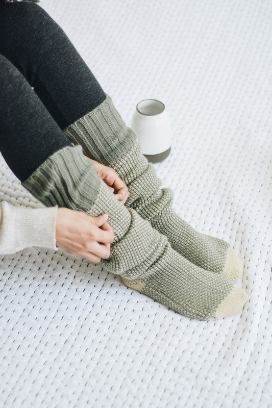Knitted Lounge Socks-Charmful Clothing Boutique