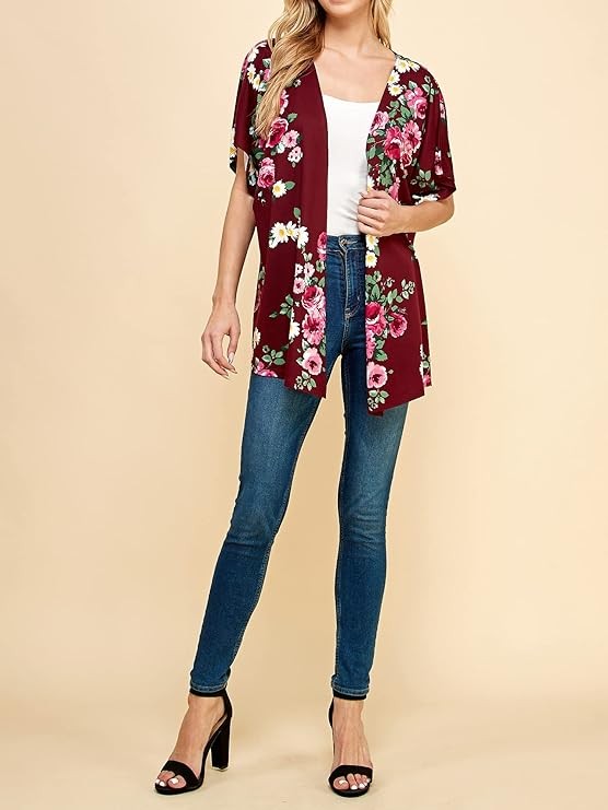 Women Floral Kimono-Charmful Clothing Boutique