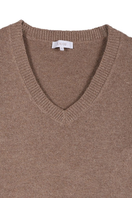V-Neck Sweater Maxi Dress-Charmful Clothing Boutique