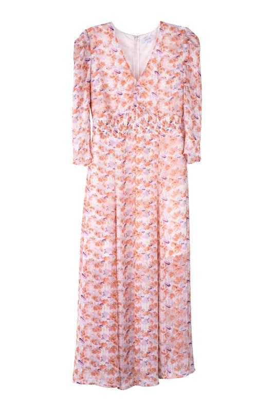 V neck maxi dress-Charmful Clothing Boutique