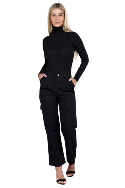 Everyday Wear Elastic-Waist Cargo Pants-Charmful Clothing Boutique