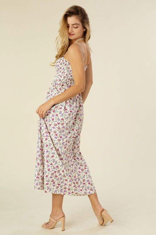 Smocked cami maxi dress-Charmful Clothing Boutique