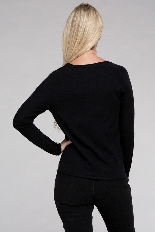 Viscose Round Neck Basic Sweater-Charmful Clothing Boutique