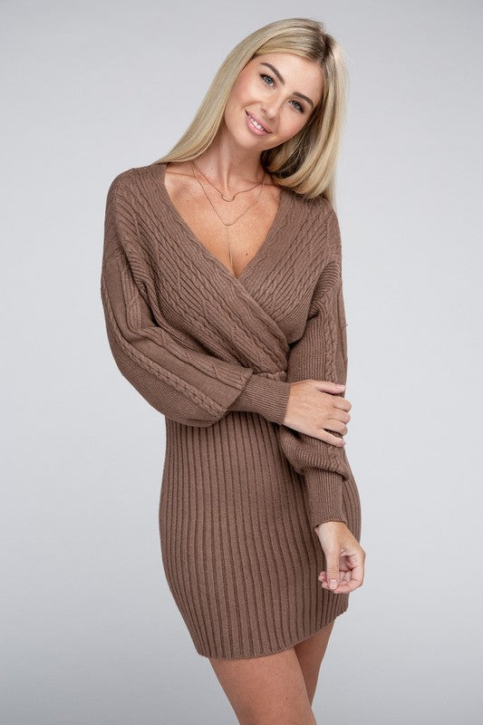 Cable Knit Sweater Dress-Charmful Clothing Boutique