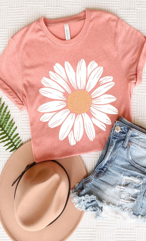 Daisy Graphic Tee-Charmful Clothing Boutique