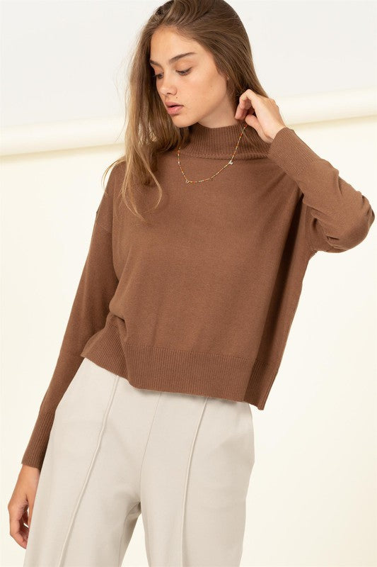 Warm Personality High-Neckline Sweater-Charmful Clothing Boutique