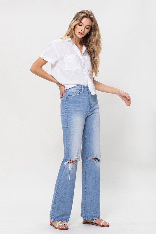 High Rise Vintage Flare Jeans-Charmful Clothing Boutique