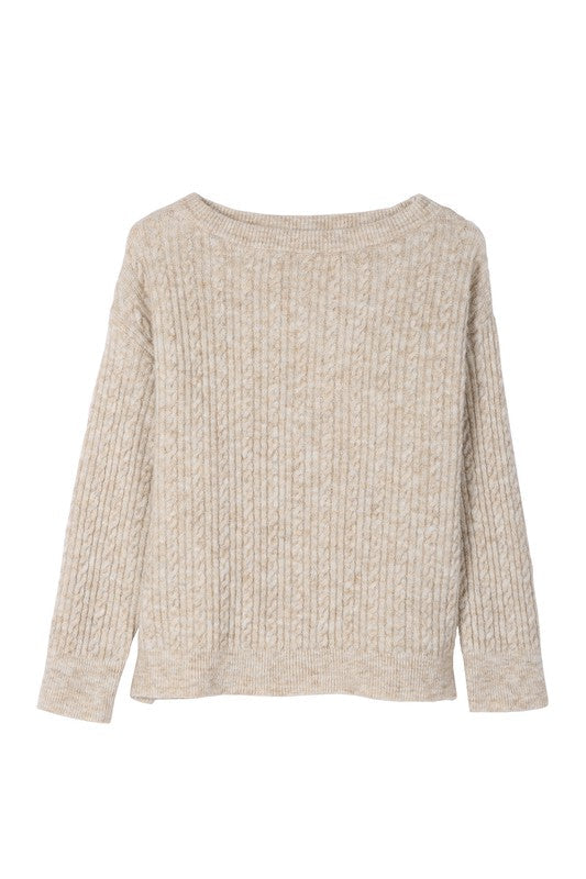 Oversize cable sweater-Charmful Clothing Boutique