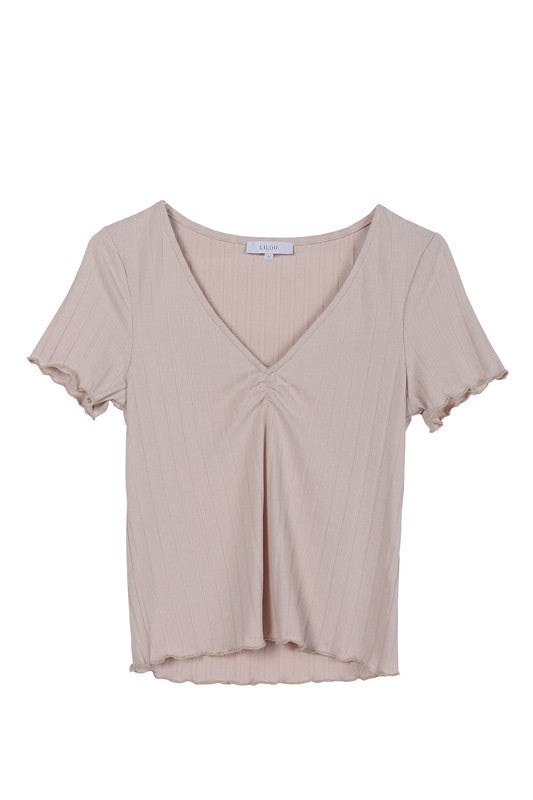 SS V neck top-Charmful Clothing Boutique